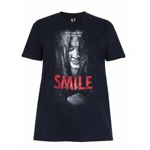 Smile Horror Movie Graphic T-Shirt XL Ripple Junction Black NWT